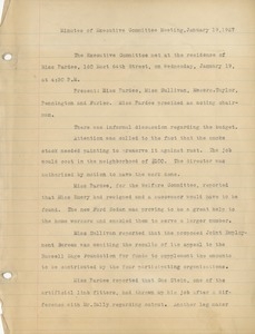 Meeting Minutes of the Executive Committee of the Institute for Crippled and Disabled Men