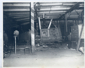 Egleston Station accident, view of wreckage of streetcar