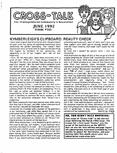 Cross-Talk: The Transgender Community News & Information Monthly, No. 35 (June, 1992)