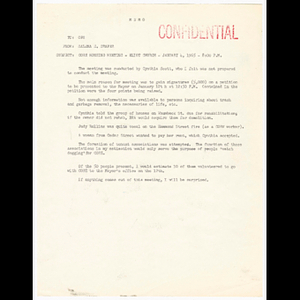 Memorandum from Salena E. Draper to OPS about CORE housing meeting on January 4, 1965