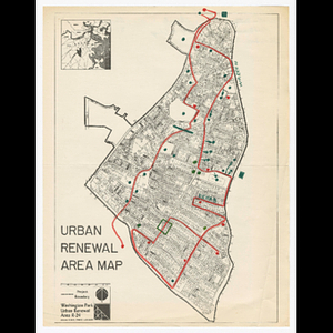 Map of Washington Park urban renewal area