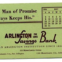 Arlington Savings Bank Advertisment Card