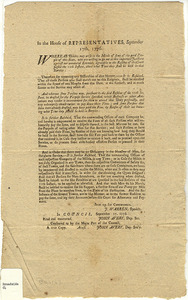 In the House of Representatives, September 17th, 1776 : Whereas Doubts May arise in the Minds of the good People of this State, who are willing to go out at this important Juncture against our unnatural Enemie...