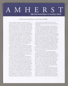 Amherst College annual report to secondary schools, 2002