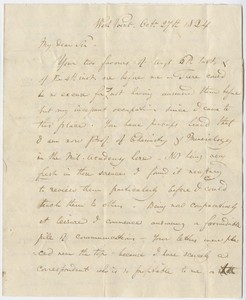 John Torrey letter to Edward Hitchcock, 1824 October 27