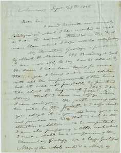 Edward Hitchcock letter to unidentified recipient, 1846 September 29