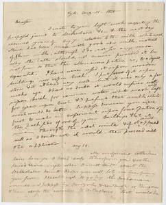 Benjamin Silliman letter to Edward Hitchcock, 1828 August 11