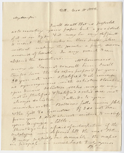 Benjamin Silliman letter to Edward Hitchcock, 1822 November 18