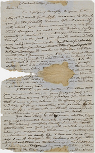 Edward Hitchcock draft letter to unidentified recipient, 1857 June 15