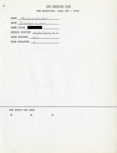 Citywide Coordinating Council daily monitoring report for Hyde Park High School by Marilee Wheeler, 1975 October 6