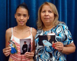 Lourde David and Briana Rivers at the Waltham Mass. Memories Road Show