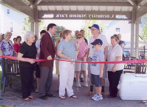 Ribbon cutting at Chemistry Station Park