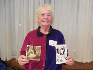 Judith Hurley at the Irish Immigrant Experience Mass. Memories Road Show
