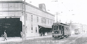 Boston elevated car station, Oak Square