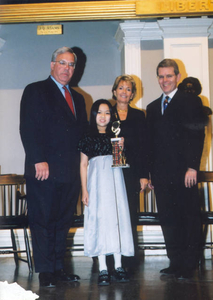 My granddaughter with Mayor Menino