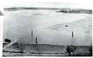 Looking south across Preston Street towards Neponset, Commercial Point