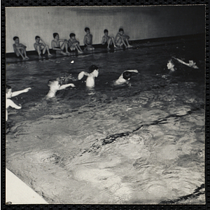 Boys' Club members in swimming practice
