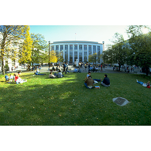 Students in the Krentzman Quadrangle