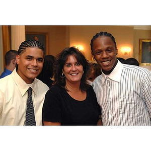 Nicole Manganaro poses with two Torch Scholars at the Manganaro Luncheon