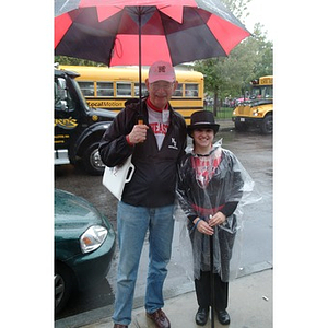 Dick Power poses with the Mayor of Huntington Avenue, Heidi Buchanan