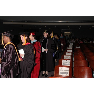 Faculty members proceed into School of Nursing convocation