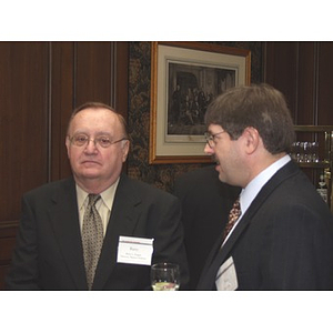 Barry Karger and Alex Lazar at gala dinner for John Hatsopoulos