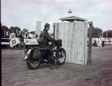 Motorcycle stunt, Topsfield, Mass., 1933