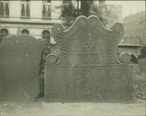 Headstone of Joseph Topping, King's Chapel Burying Ground, Tremont Street, Boston, Mass., undated