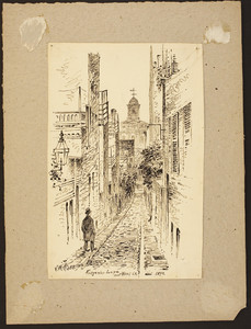 Ridgeway Lane and West Church, 1890