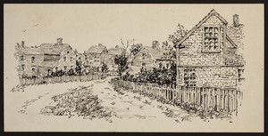 Untitled. [Road with houses.]