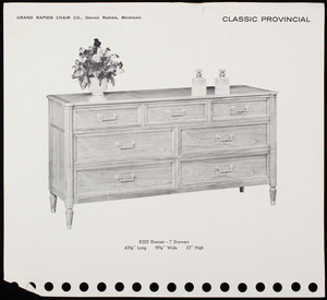 Classic provincial dresser, Grand Rapids Chair Co., Grand Rapids, Michigan