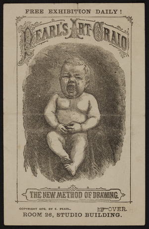 Trade card for Pearl's Art Graio, Tremont and Bromfield Streets, Boston, Mass., 1878