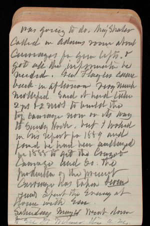 Thomas Lincoln Casey Notebook, March 1895-July 1895, 074, was going to do. Maj [illegible]