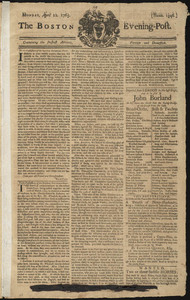The Boston Evening-Post, 22 April 1765