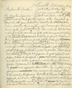 Letter from Benjamin Smith Lyman to Henry William Rankin