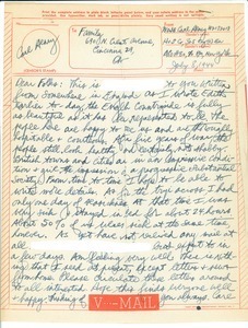 Letter from Carl Henry to August and Clara Levy