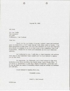 Letter from Mark H. McCormack to Ian Wells