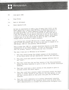 Memorandum from Mark H. McCormack to Doug Pirnie