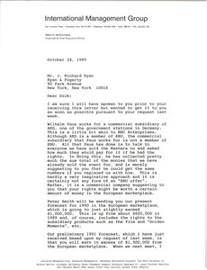 Letter from Mark H. McCormack to J. Richard Ryan