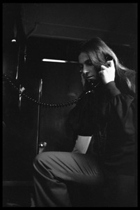 Someone on the telephone