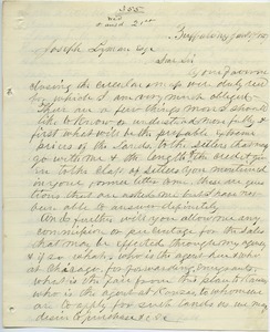 Letter from J. A. Campbell to Joseph Lyman