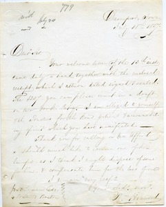 Letter from William Hinwood to Joseph Lyman