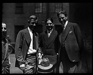 Hugh A. Cregg (second from left) and unidentified men