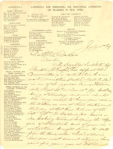 Letter from S. R. Scottron to W. E. B. Du Bois