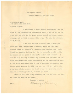 Letter from Elks Imperial Lodge to W. E. B. Du Bois