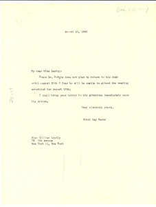 Letter from Ethel Ray Nance to Independent Citizens Committee for the Arts, Sciences and Professions