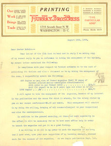 Letter from F. Morris Murray to W. E. B. Du Bois