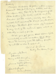 Draft of a letter about the Pan African Congress