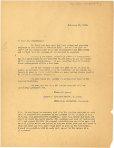 Circular letter from Du Bois Testimonial Committee to John A. Somerville