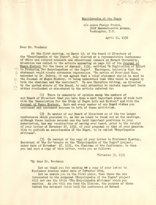 Letter from Phelps-Stokes Fund to Journal of Negro History